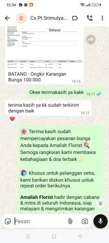 Testimonial Papan Bunga jimbaran