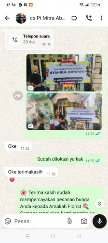 Testimonial Papan Bunga jimbaran