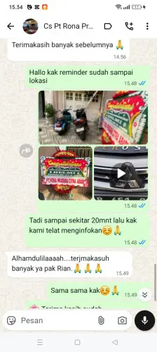 Testimonial Papan Bunga jimbaran